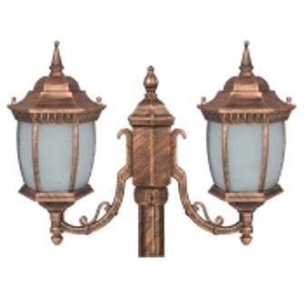 تصویر چراغ پارکی دو شعله تکشیدفام Rabo Khomrehei Ta-7721U
