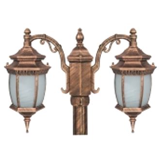 تصویر چراغ پارکی دو شعله تکشیدفام Mabad Rabo Khomrehei Ta-7921D