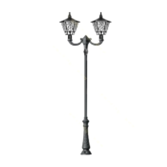 چراغ پارکی دو شعله E27 روشنا پوریا POURIYA-4094