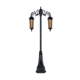 تصویر چراغ پارکی دو شاخه تکشیدفام معبد سورن 1224D