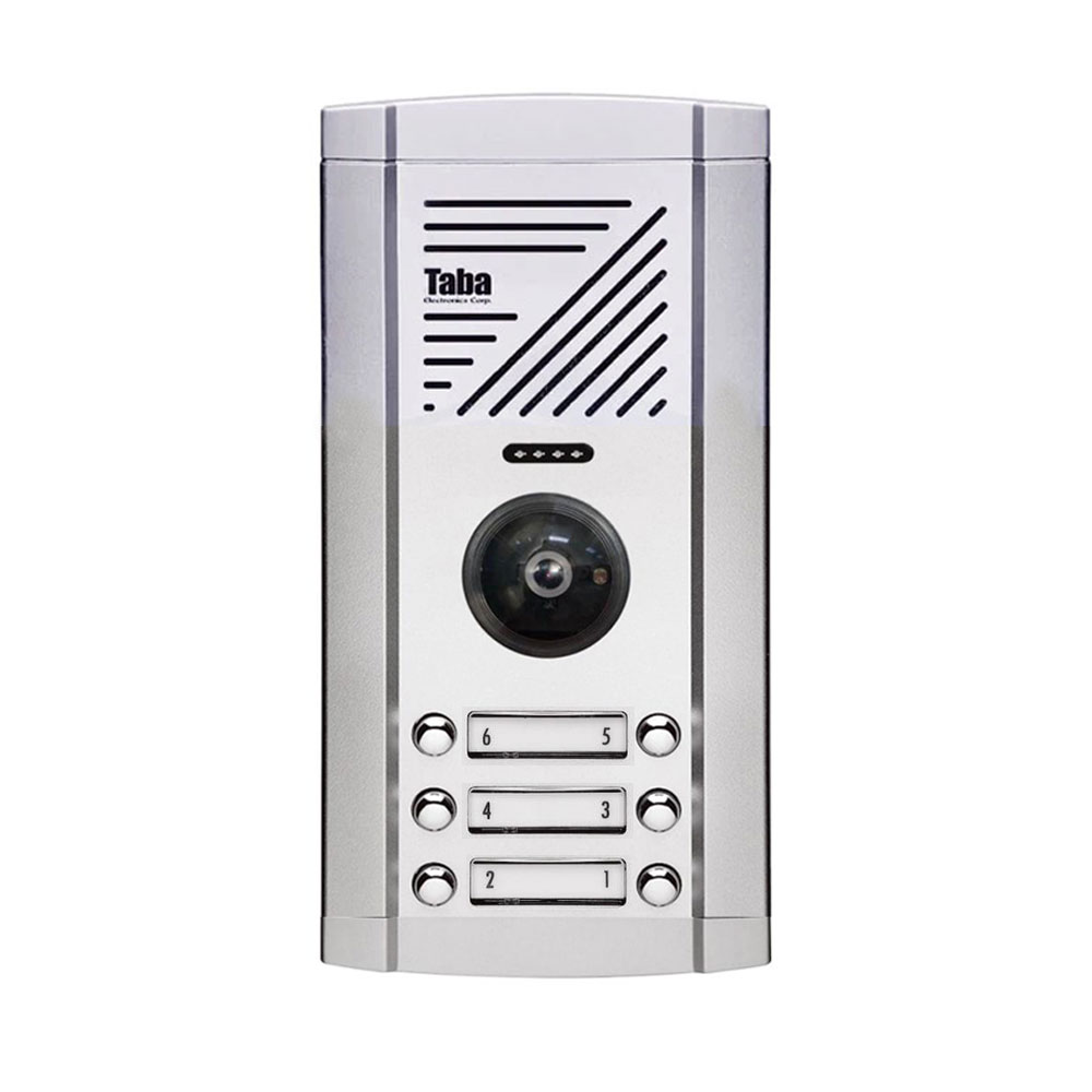 تصویر پنل آیفون تصویری 6 واحدی تابا مدل ثمین TVP-1820