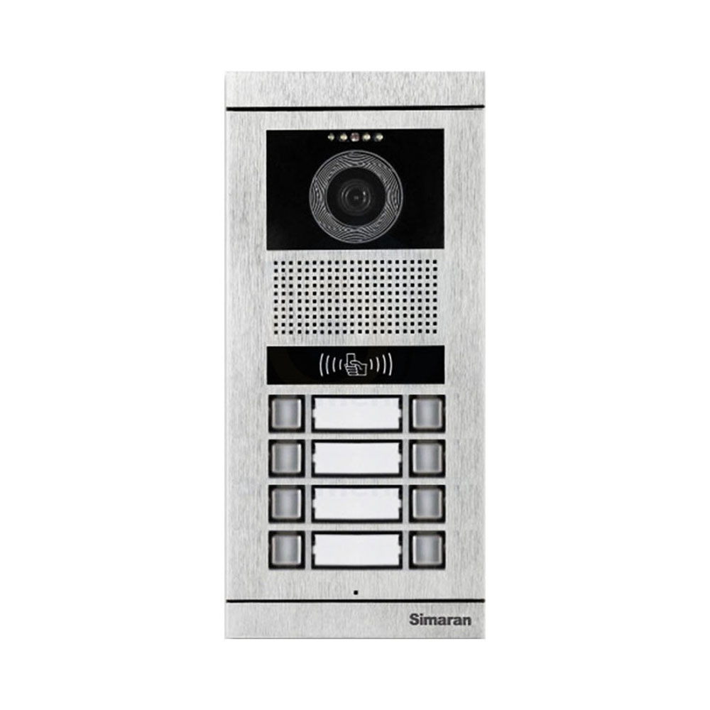 تصویر پنل آیفون تصویری 8 واحدی کارتی سیماران مدل فرداد VFBC8D/N