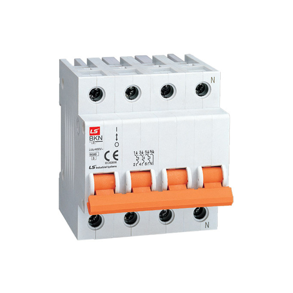 کلید مینیاتوری چهار پل 63 آمپر ال اس مدل BKN-C63-6K-4P