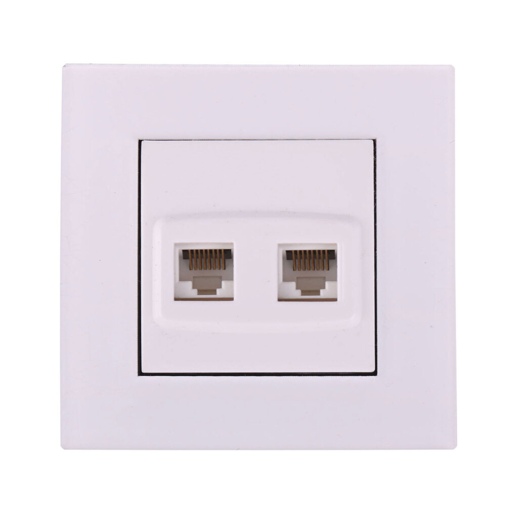 تصویر سوکت شبکه cat6+cat6 جهان الکتریک مدل کریستال