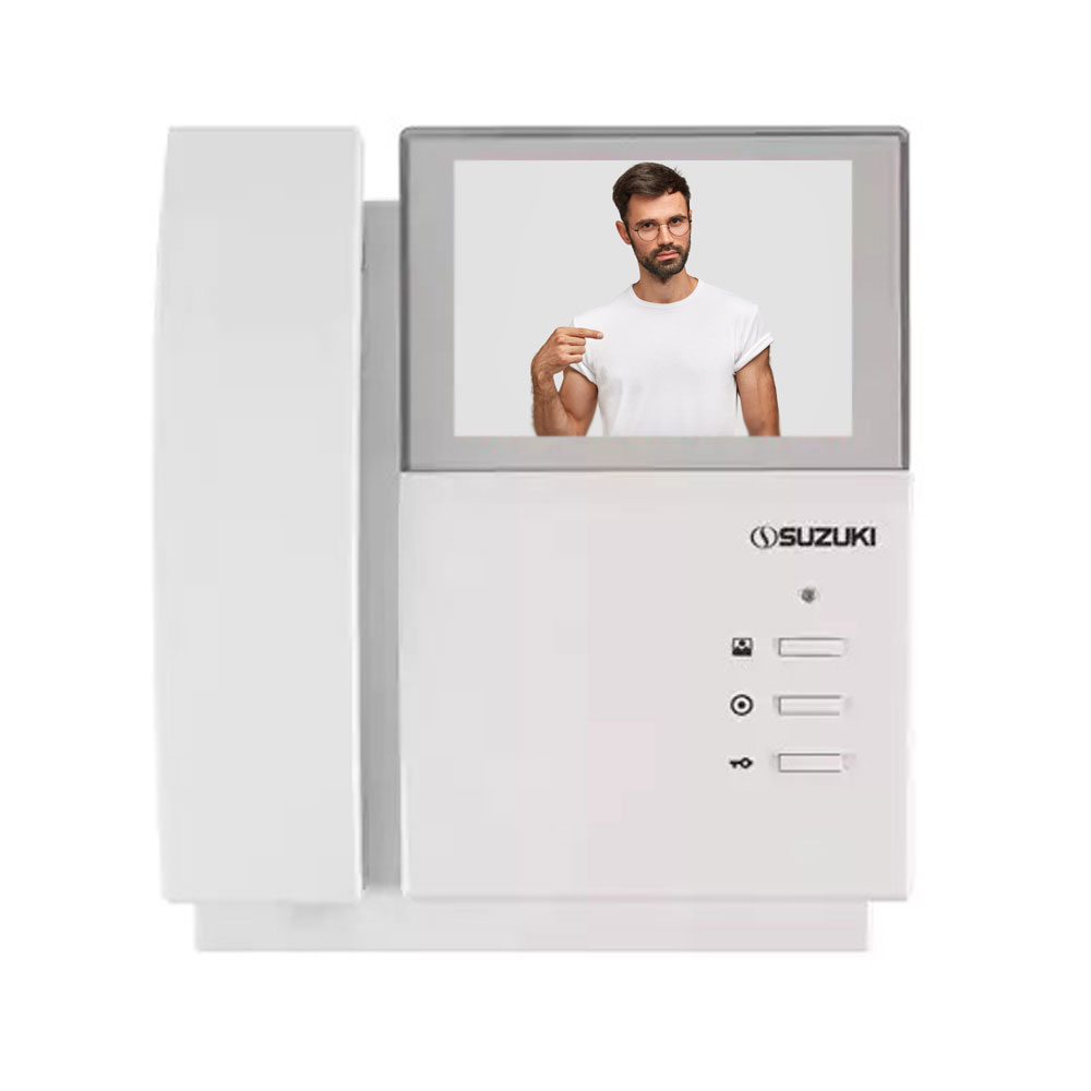 تصویر مانیتور آیفون تصویری 4.3 اینچ حافظه دار سوزوکی مدل SZ-423M