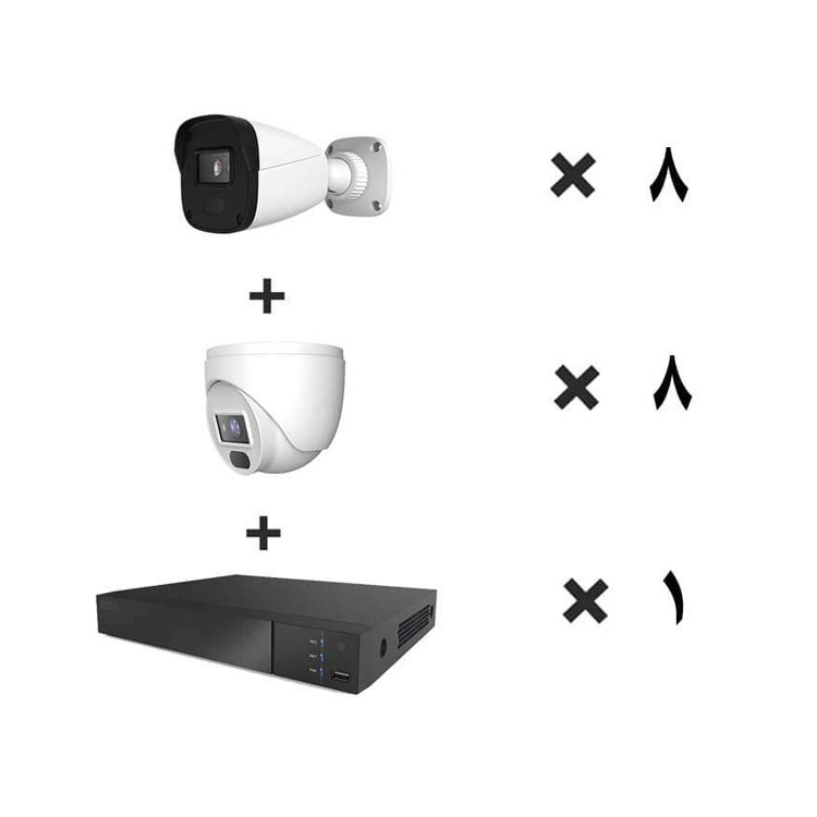 تصویر پک فروش ویژه 16 عدد دوربین IP و 1 عدد NVR سیماران