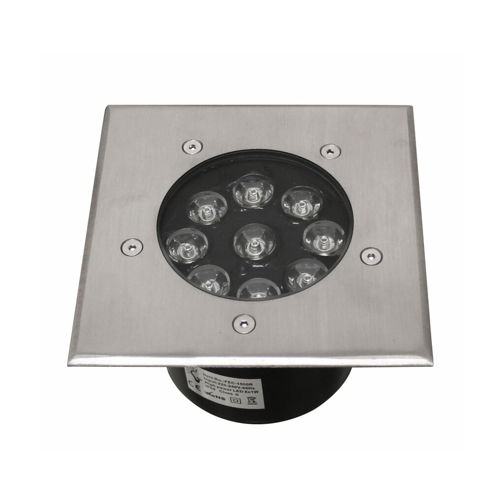 تصویر چراغ دفنی توکار مربع ۹ وات فاین الکتریک مدل FEC-1500SQ