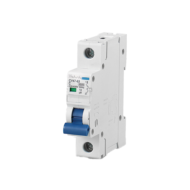 تصویر کلید مینیاتوری یک پل 20 آمپر پارس اروند مدل CV47-C20-6K-1P