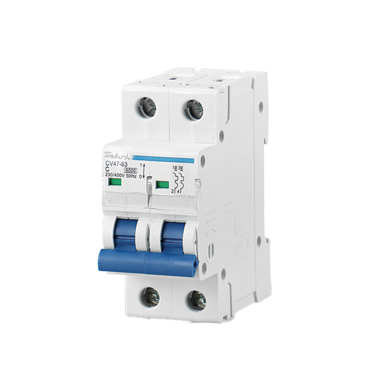 تصویر کلید مینیاتوری دوپل 63 آمپر پارس اروند مدل CV47-C63-6K-2P