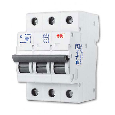 تصویر فیوز مینیاتوری 3 پل 25 آمپر پارس شعاع توس مدل C25-4.5K-3P