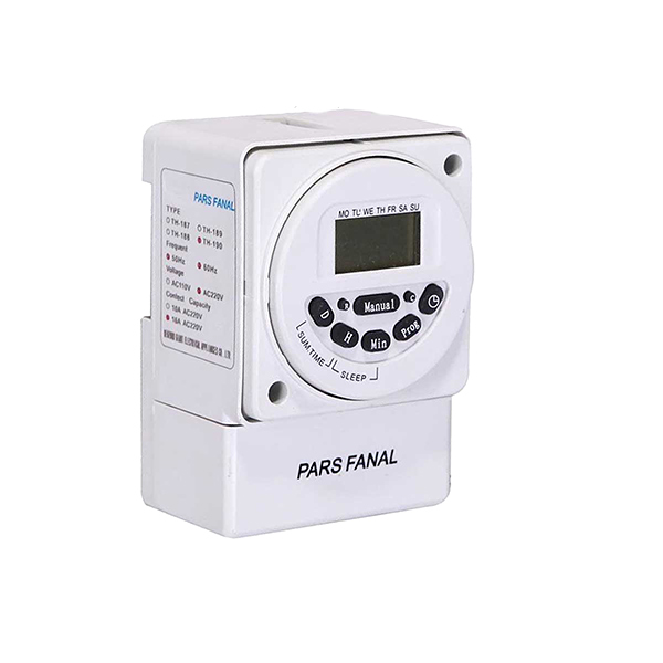 تصویر تایمر ذخیره دار دیجیتالی هفتگی پارس فانال مدل PFTD-190