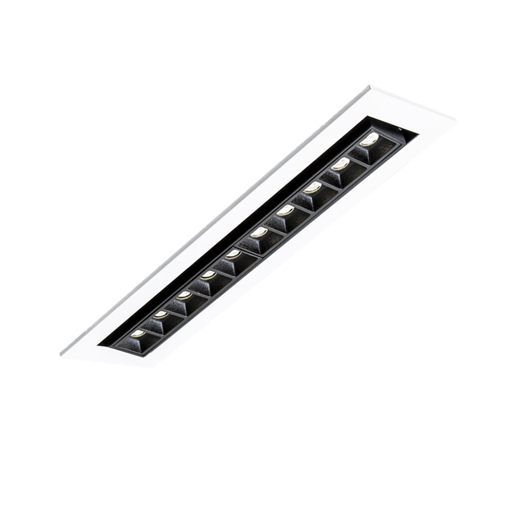 تصویر چراغ LED توکار 24 وات زاویه‌پذیر یک ردیفه 10 در 34 مازی نور مدل لومیلد