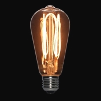 لامپ ادیسونی 3 وات LED BLST64 حباب خاکستری روشن