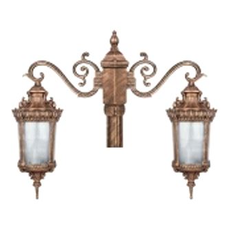 تصویر سرشعله چراغ پارکی دو شاخه تکشید فام روبینا 8422D