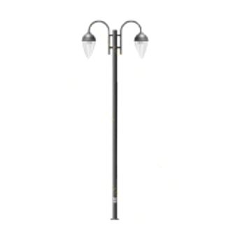 چراغ پارکی دو طرفه E27 روشنا الماس ALMAS-4075