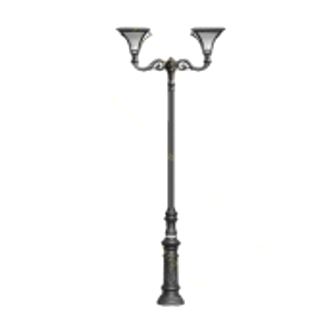 چراغ پارکی دو شعله E27 روشنا مایا MAYA-4072