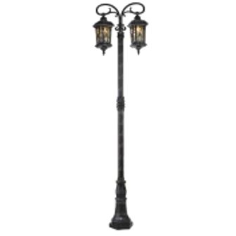 تصویر سرشعله چراغ پارکی دو شاخه مانک پایا SOFIA-MM246PS