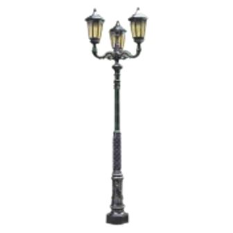 تصویر سرشعله چراغ پارکی سه شاخه مانک پایا ROMIA-LM220P3C3