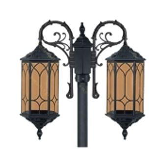 تصویر چراغ پارکی دو شاخه تکشیدفام پادینا 9033D