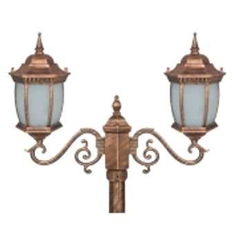 تصویر چراغ پارکی دو شعله تکشیدفام Rabo Khomrehei Ta-7722U