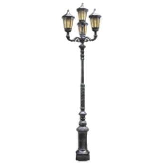 سرشعله چراغ پارکی چهار شاخه مانک پایا ROMIA-LM220P3C4