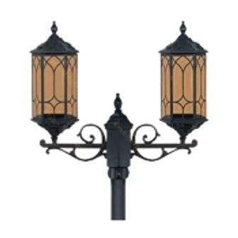 تصویر چراغ پارکی دو شاخه تکشیدفام پادینا 9027U