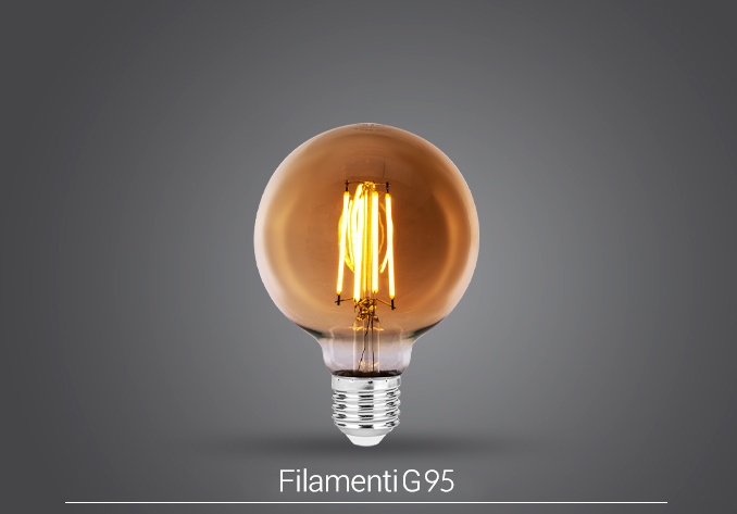 لامپ ۸ وات G95 LED فیلامنتی E27 پارس شعاع توس