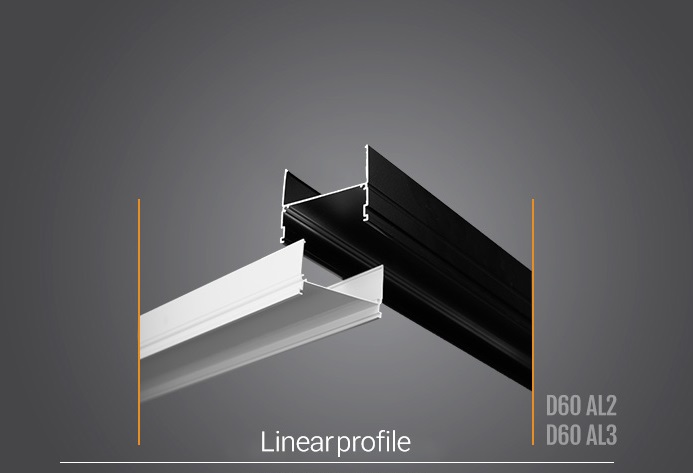 لاین نوری پروفیل لاینر D60-AL3 روکار  ۳.۶ متری پارس شعاع توس