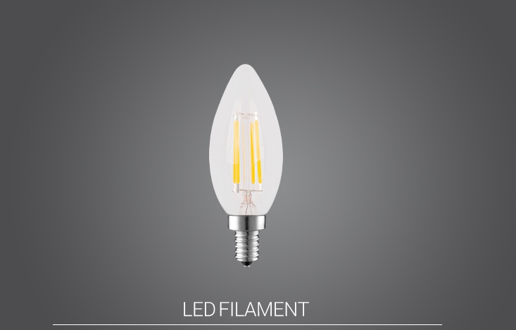 لامپ LED شمعی ۴ وات فیلامنتی E14 پارس شعاع توس