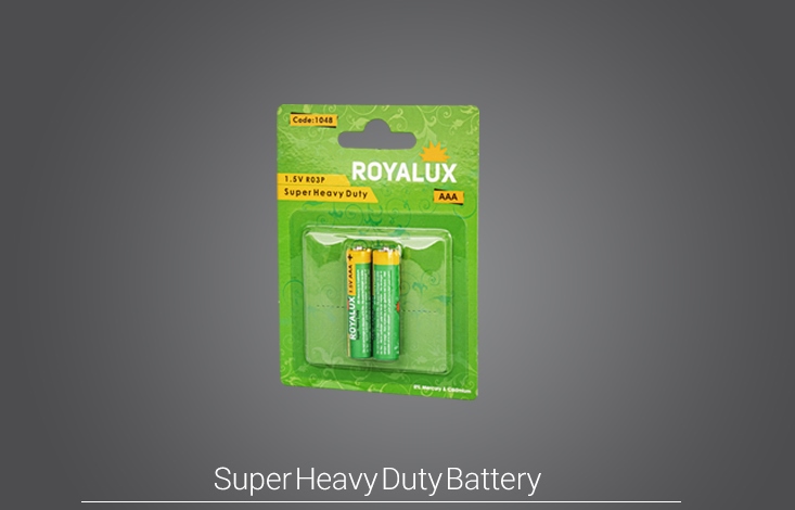 باتری رویالوکس نیمه قلمی Super Heavy Duty بلیستر ۲ عددی پارس شعاع توس