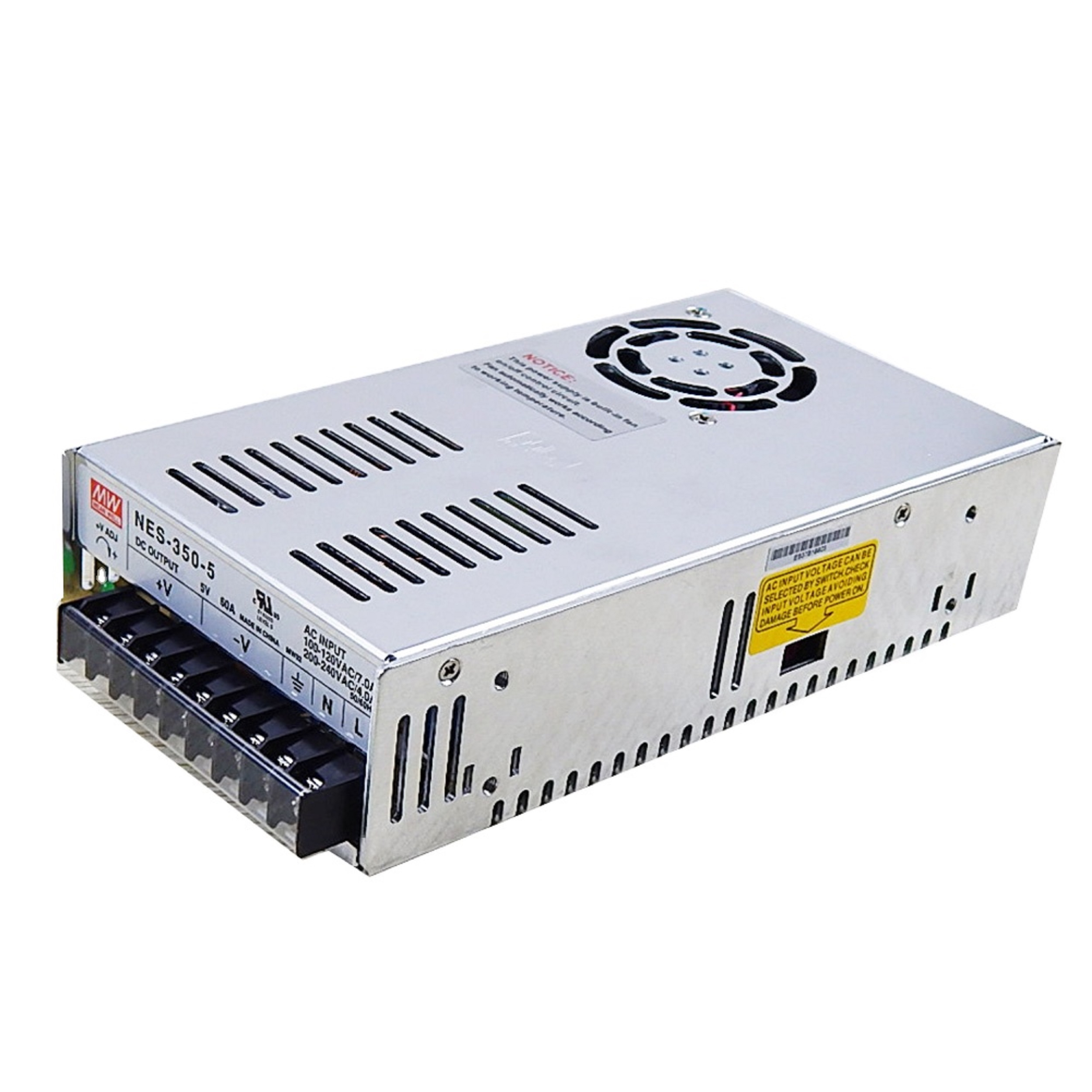 منبع تغذیه 5 ولت 60 آمپر مینول مدل NES-350-5 MeanWell