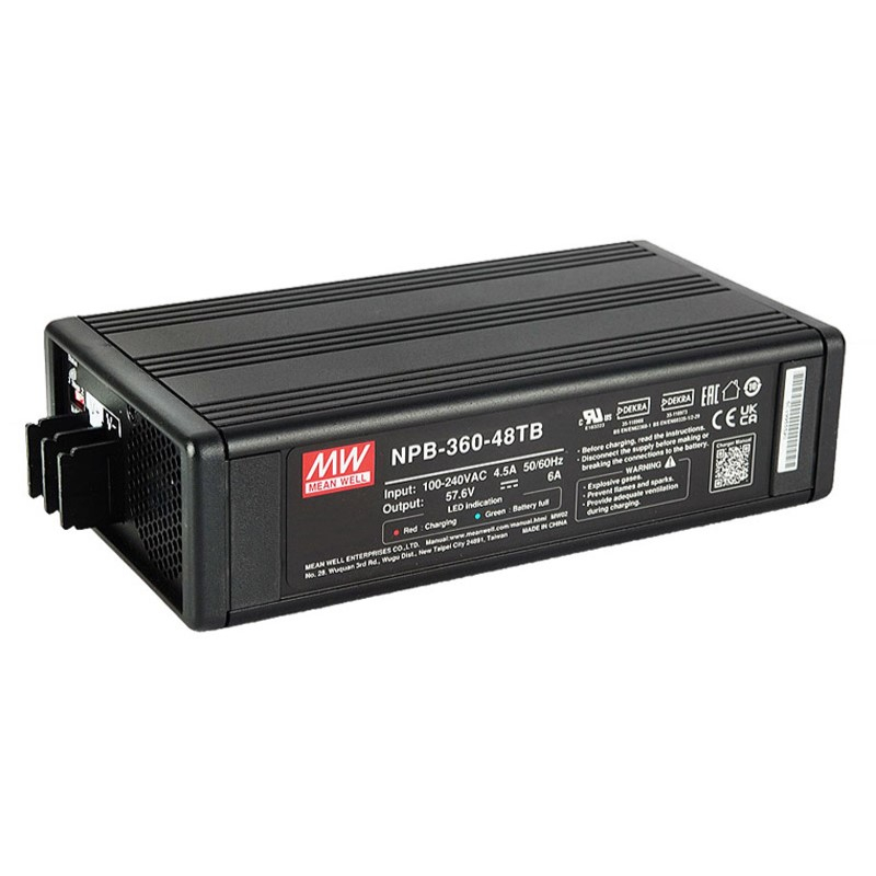 شارژر باتری 48 ولت 6 آمپر مینول مدل NPB-360-48TB MeanWell
