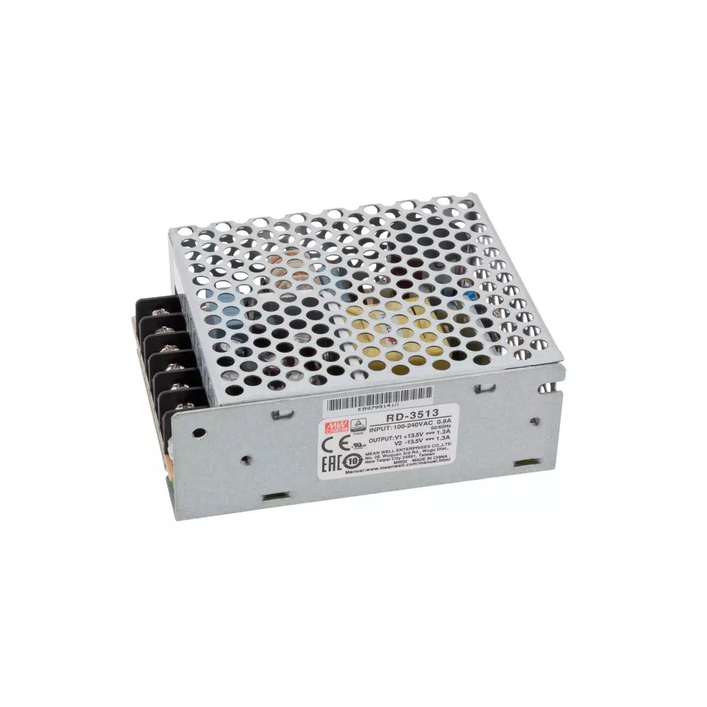 منبع تغذیه دو خروجی 13.5± ولت 1.3 آمپر مینول مدل RD-3513 MeanWell
