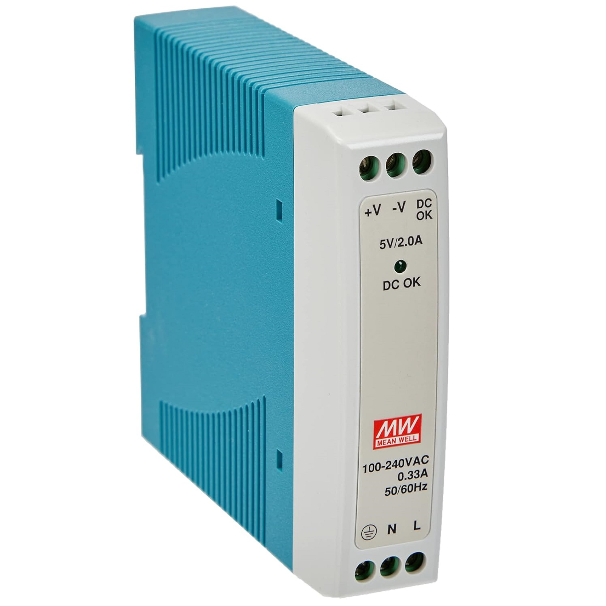 منبع تغذیه 5 ولت 2 آمپر مینول مدل MDR-10-5 MeanWell