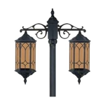 تصویر چراغ پارکی دو شاخه تکشیدفام پادینا 9027D