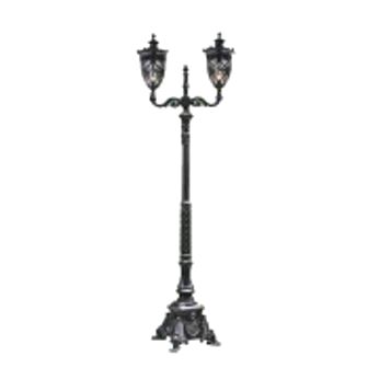 تصویر سرشعله چراغ پارکی دو شاخه مانک پایا BELLA-XLM260P4C2