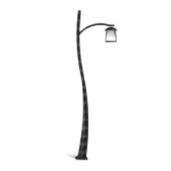 تصویر چراغ پارکی یک شاخه SH-LX-4505 شعاع الکتریک
