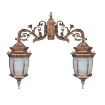 تصویر چراغ پارکی دو شعله تکشیدفام Mabad Rabo Khomrehei Ta-7924D