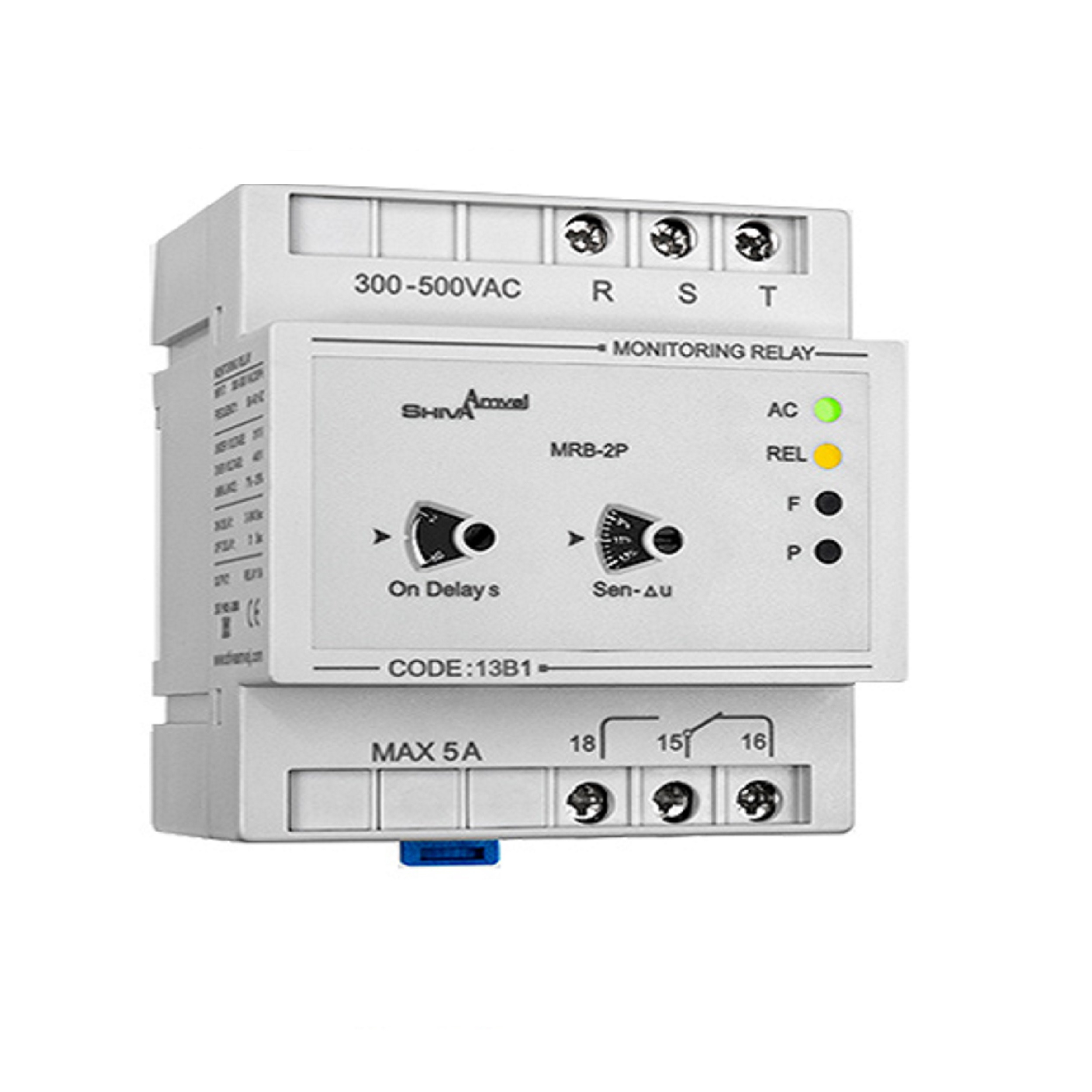 تصویر رله کنترل فاز شیوا امواج مدل MRB-2P کد 13B1 بسته بیست ع