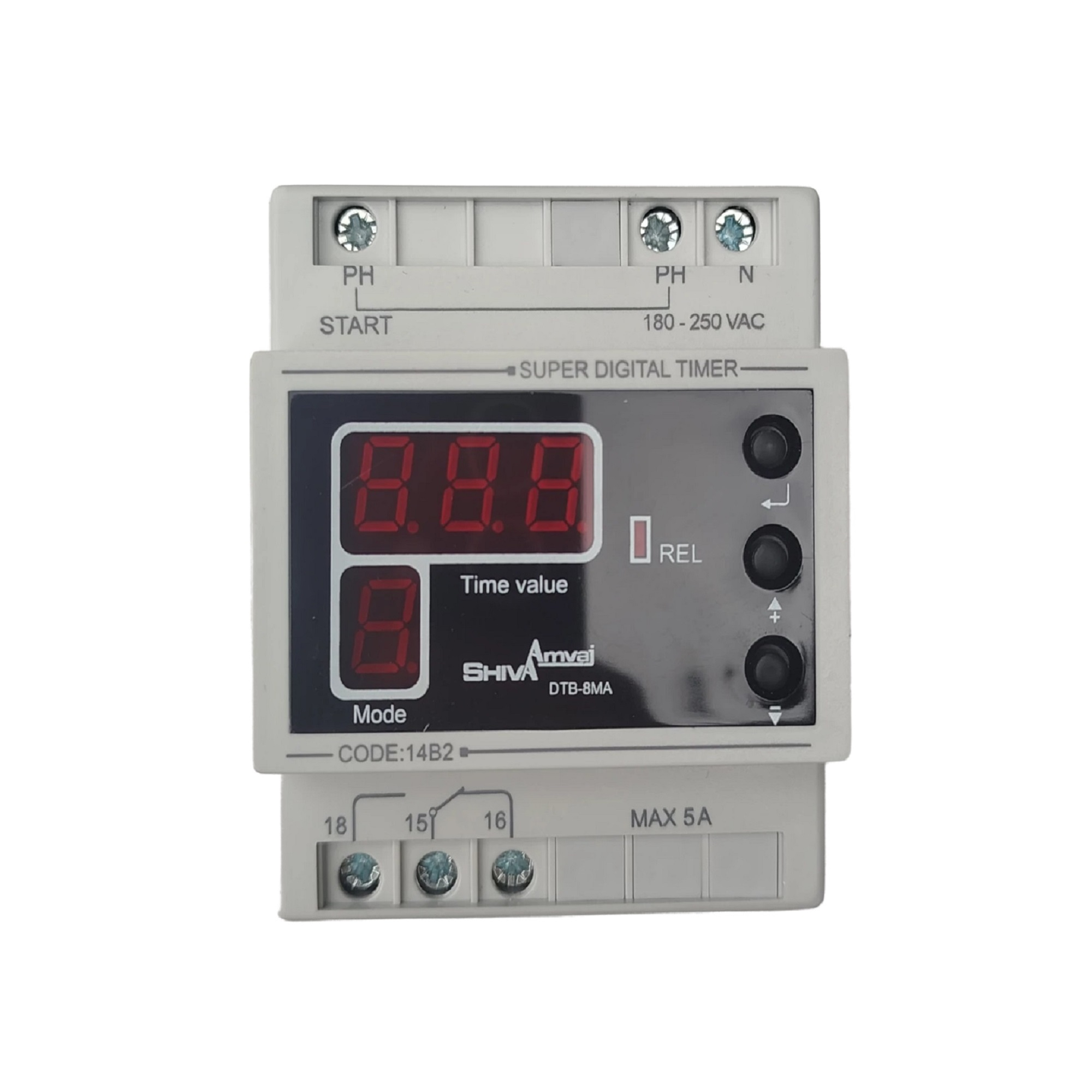 سوپر تایمر دیجیتال شیوا امواج مدل DTB-8MA کد 14B2 بسته دو عددی