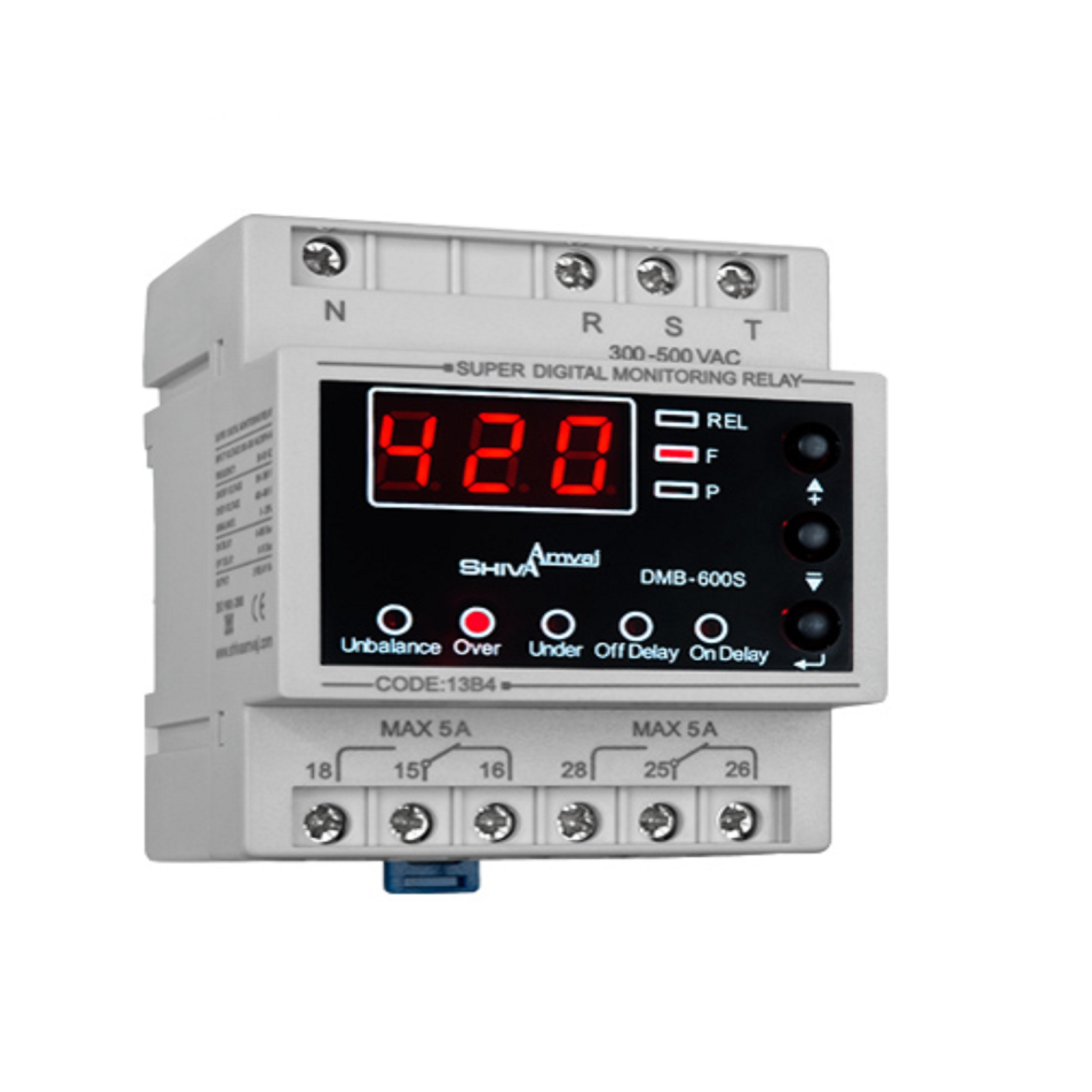 تصویر رله سوپر کنترل فاز دیجیتال شیوا امواج مدل DMB-600S کد 1